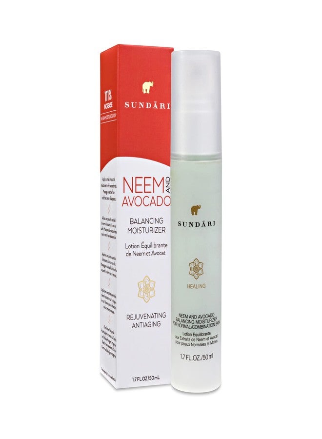 SUNDARI Neem and Avocado Balancing Moisturizer – 1.7 Fl Oz, Hydrating Face Cream with Neem, Smoother Texture, Healthier Skin, All Natural Botanicals - Image 4